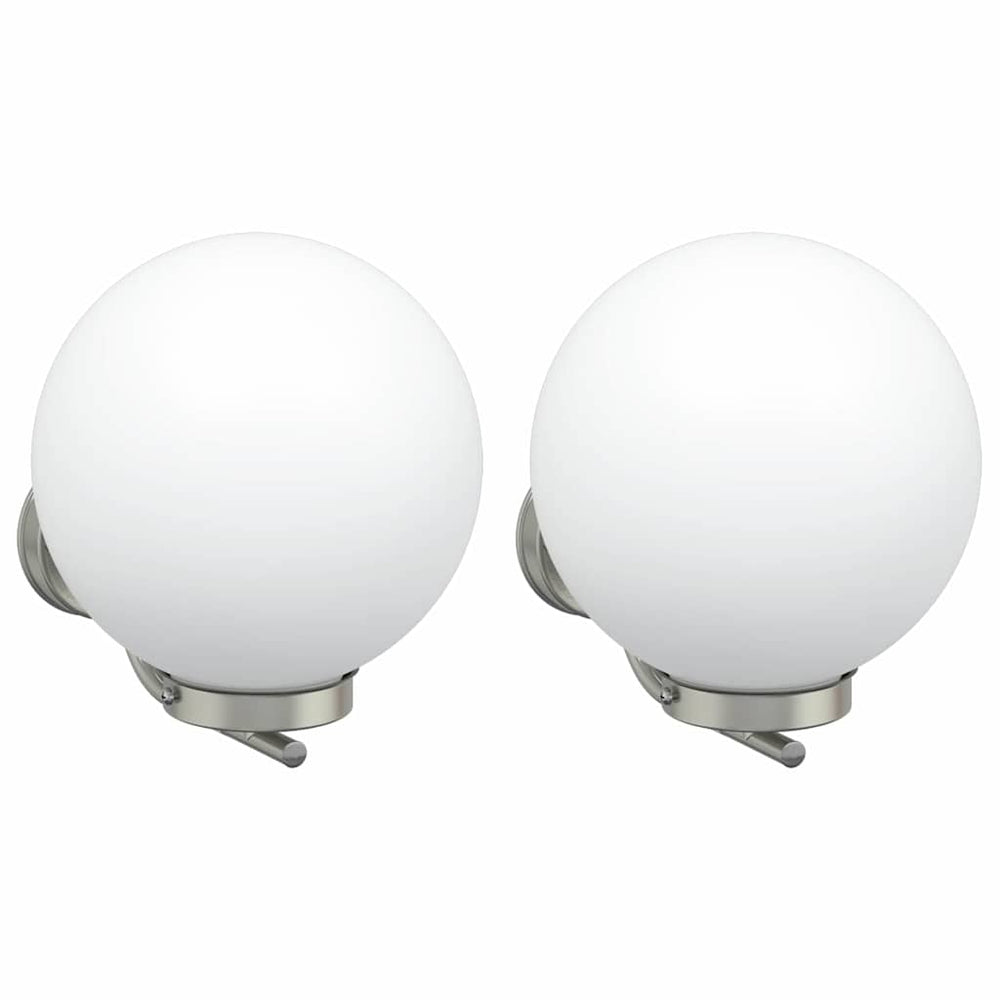 Vidaxl buiten wandlamp 2 st zilver 29 x 25 x 33 cm