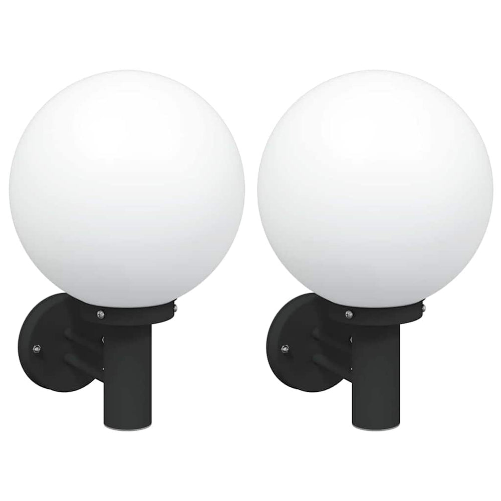 Vidaxl buiten wandlamp 2 st zwart 28 x 25 x 38 cm