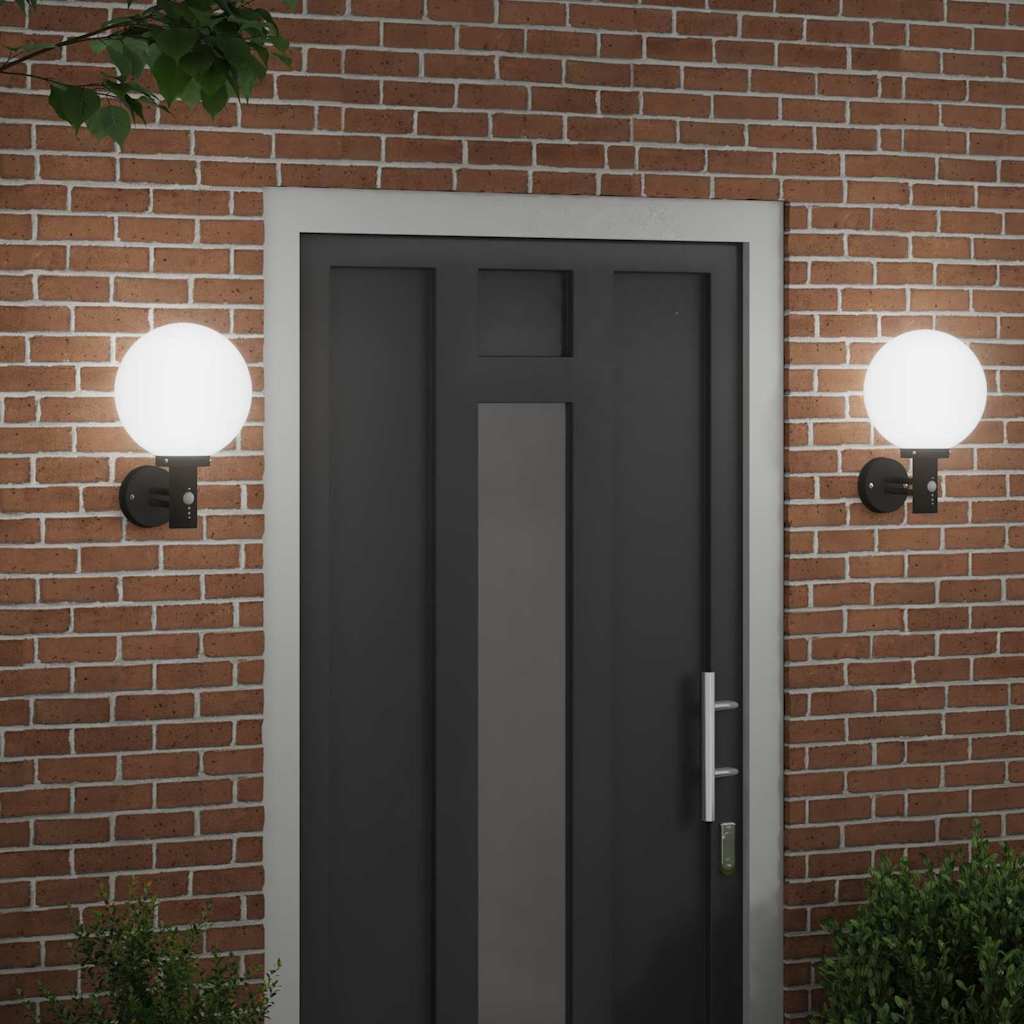 Vidaxl buiten wandlamp 2 pcs zwart 28 x 25 x 38 cm
