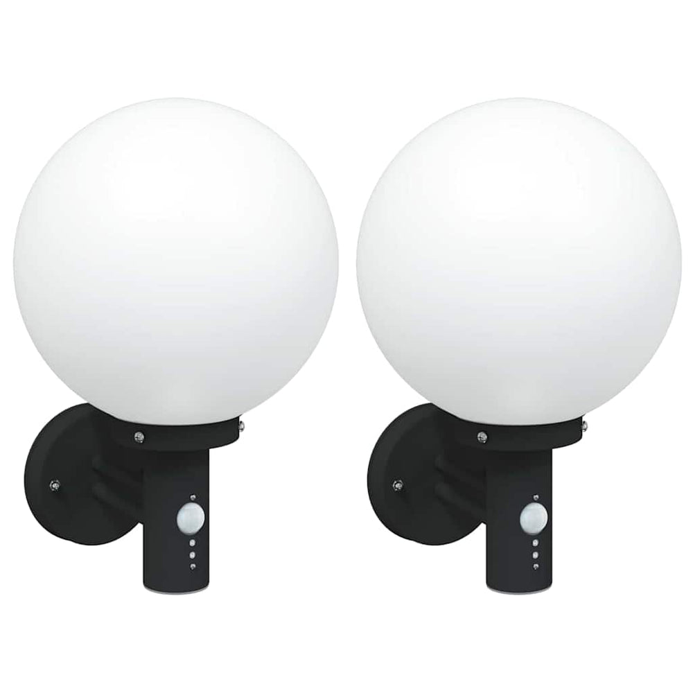 Vidaxl buiten wandlamp 2 st zwart 28 x 25 x 38 cm