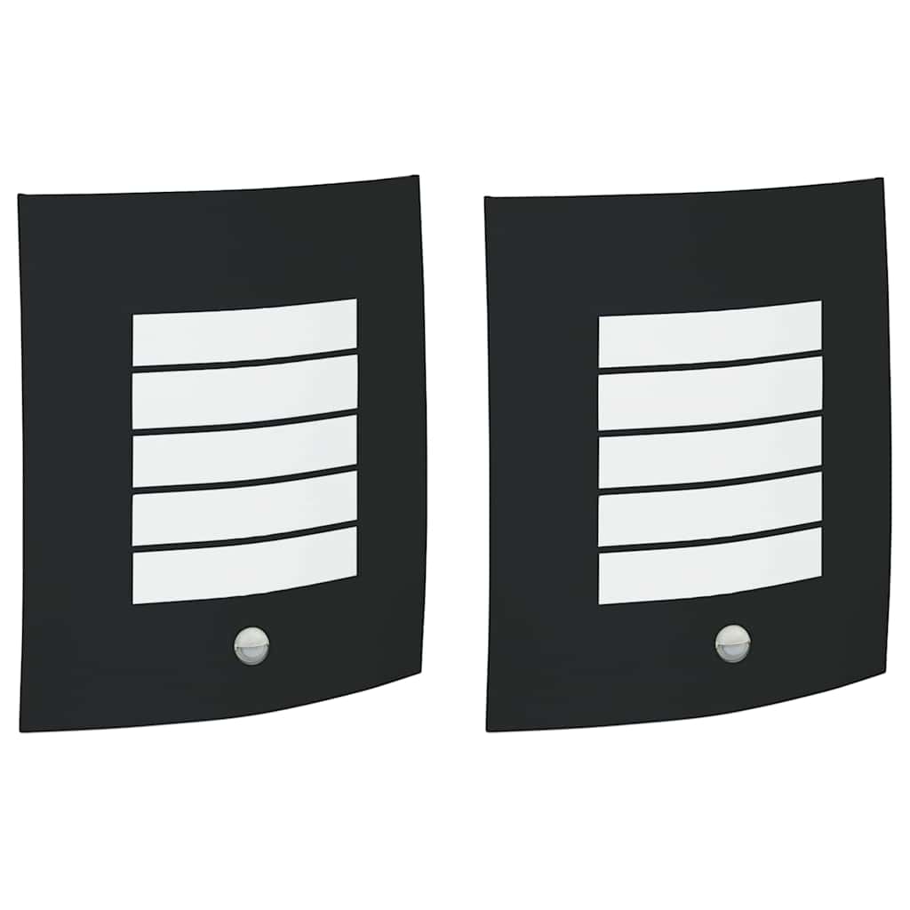 Vidaxl buiten wandlamp 2 pcs zwart 23.5 x 9 x 26 cm