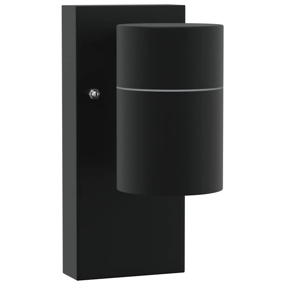 Vidaxl buiten wandlamp zwart 6,5 x 10,5 x 16 cm rvs en glas
