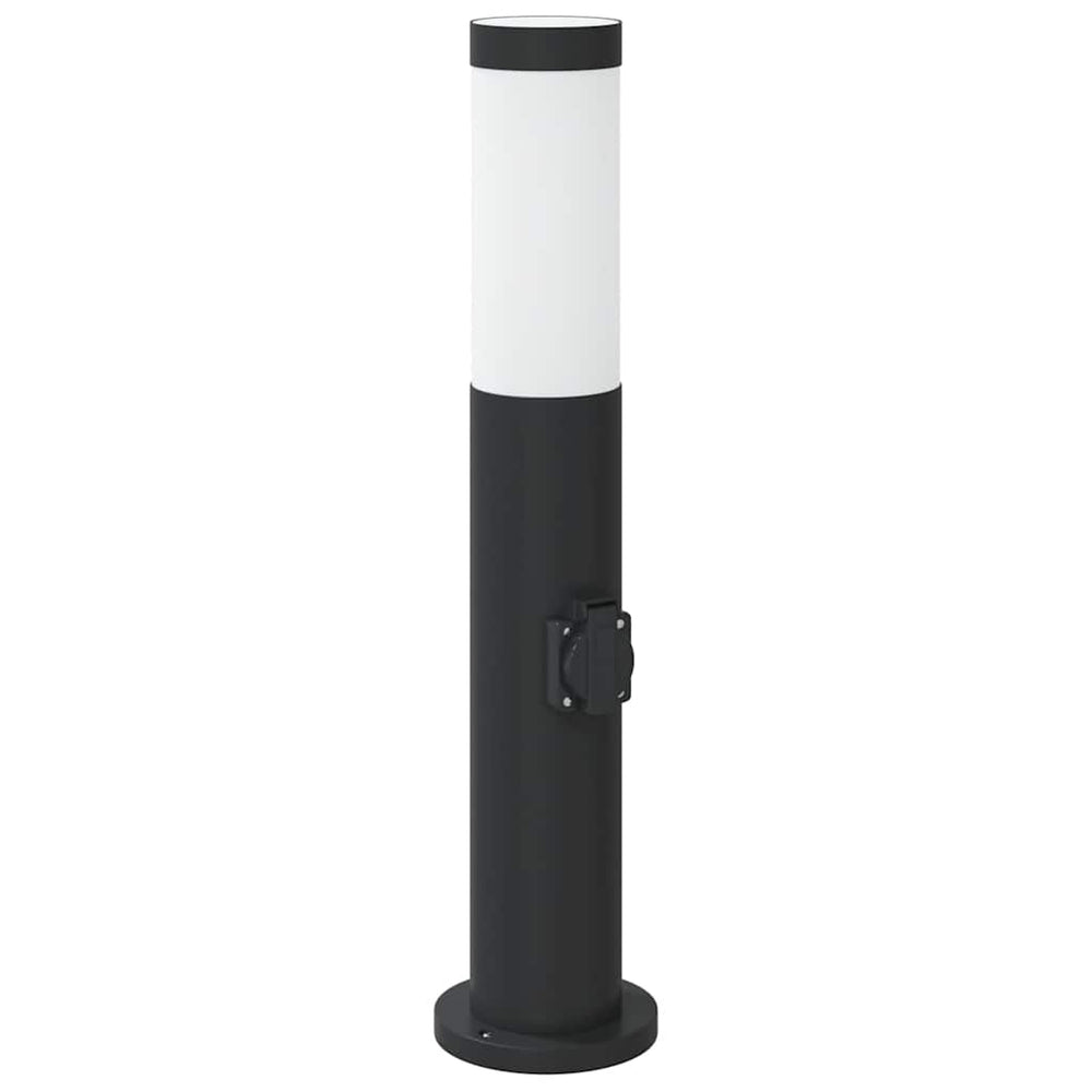 Vidaxl bolderarmatuur met stopcontact 50 cm rvs ip44