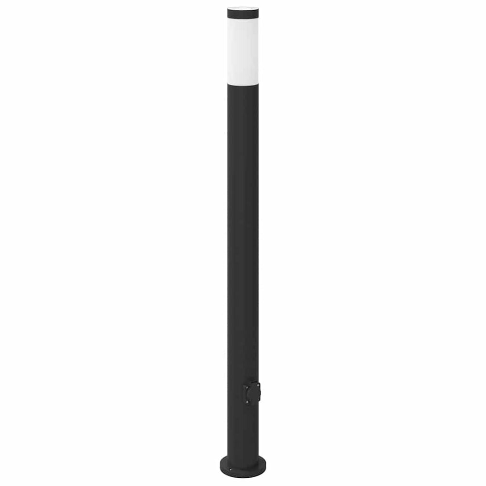 Vidaxl bolderarmatuur met stopcontact 110 cm rvs ip44