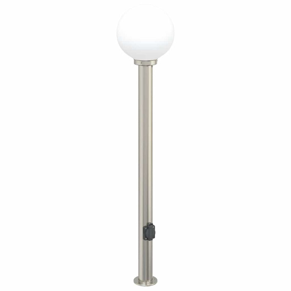 Vidaxl bolderarmatuur met stopcontact 120 cm rvs ip44