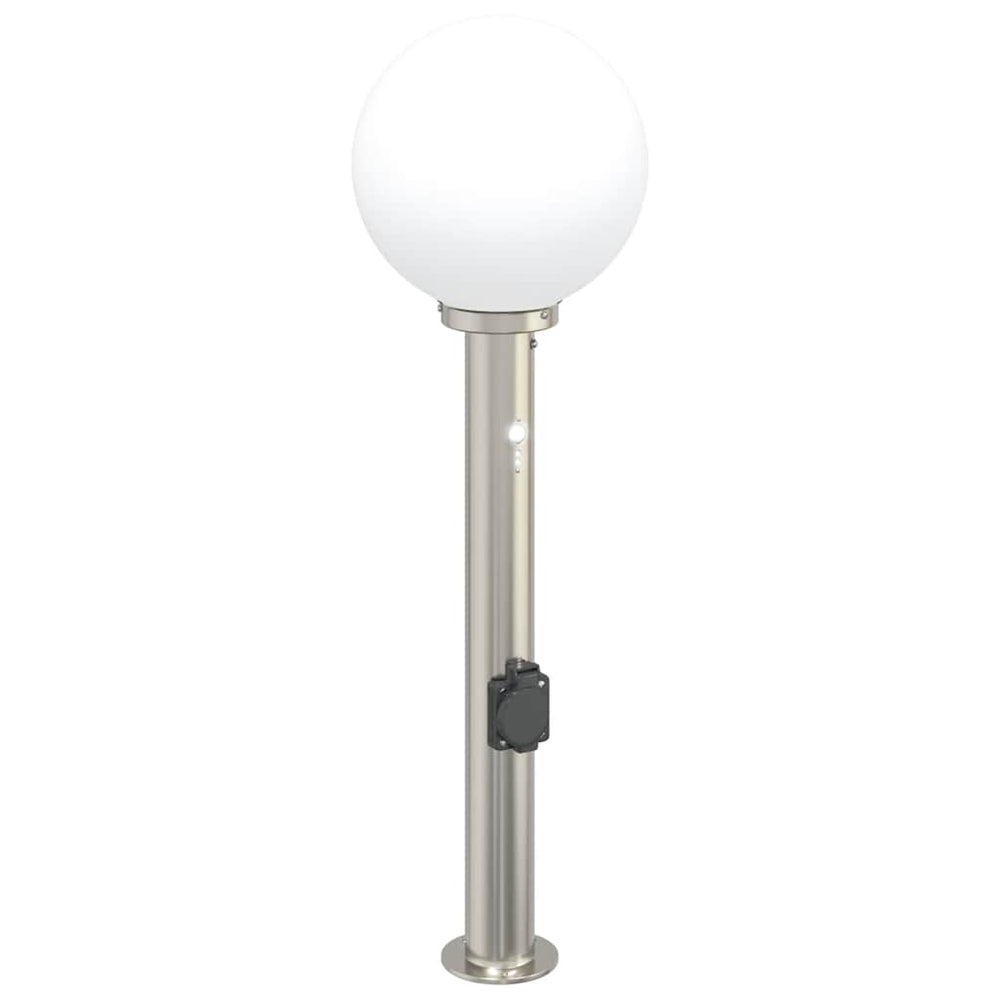 Vidaxl bolderarmatuur met sensor en stopcontact 80 cm roestvrij staal ip44
