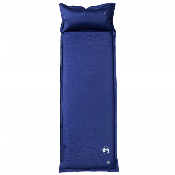 Vidaxl kampeermatras met kussen zelfopblazend 1-persoons marineblauw