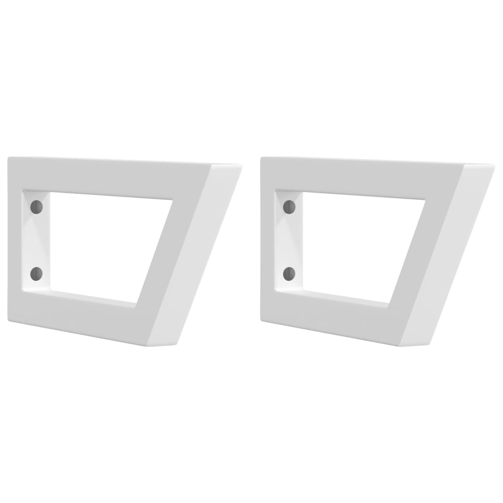 Vidaxl wandbeugels voor wasbak 2 st trapezium staal wit