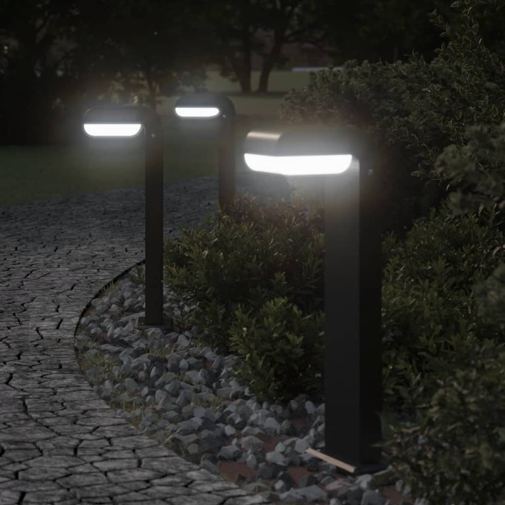 Vidaxl buitenlampen staand 3 st 50 cm gevuld aluminium zwart