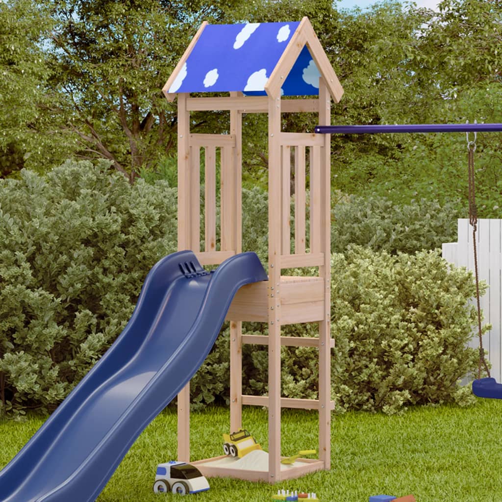 VidaXL Speeltoren 52,5x46,5x208 cm massief groenhout