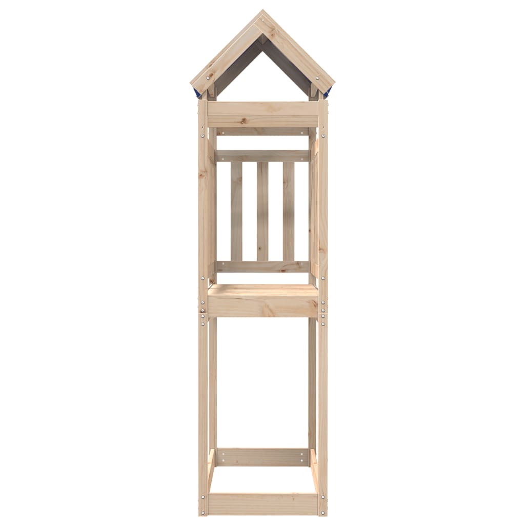VidaXL Speeltoren 110,5x52,5x215 cm massief groenhout