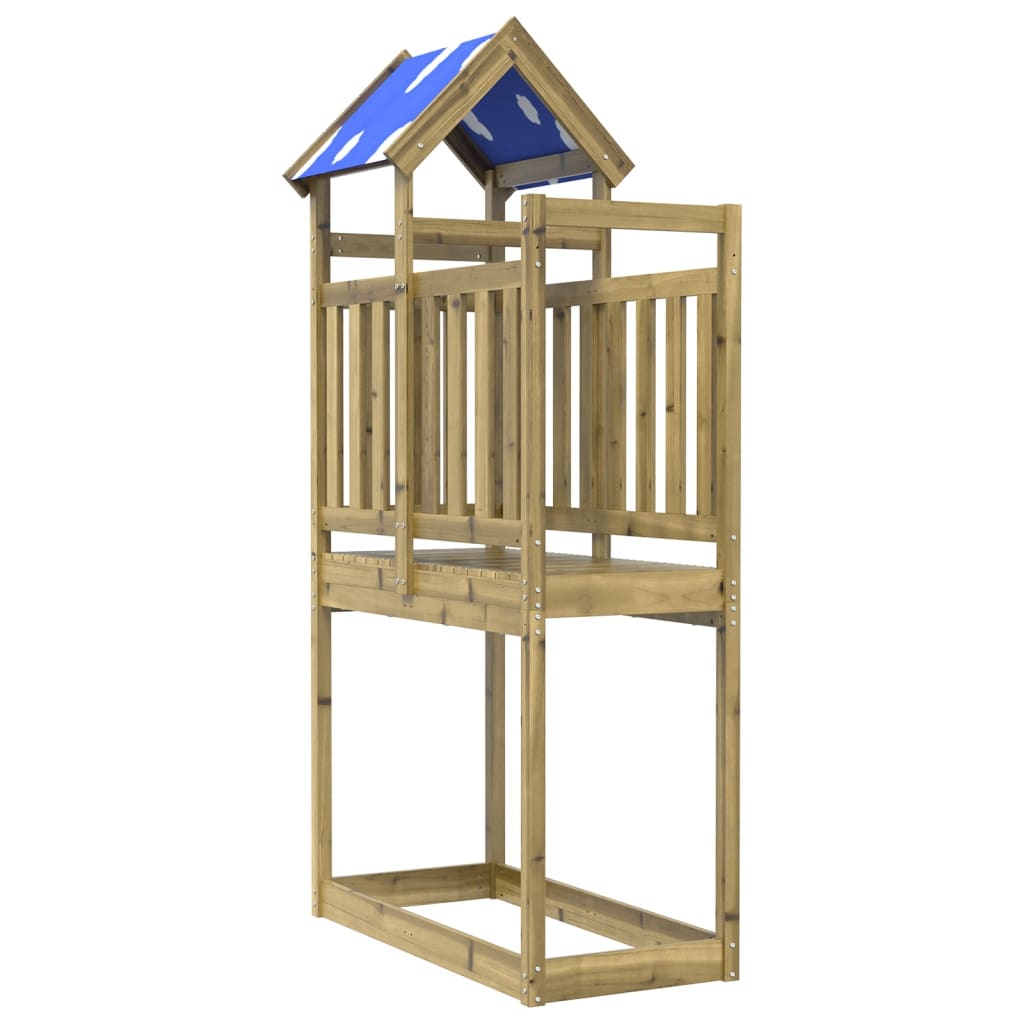 Vidaxl speeltoren 110,5x52,5x215 cm geïmpregneerd groenenhout