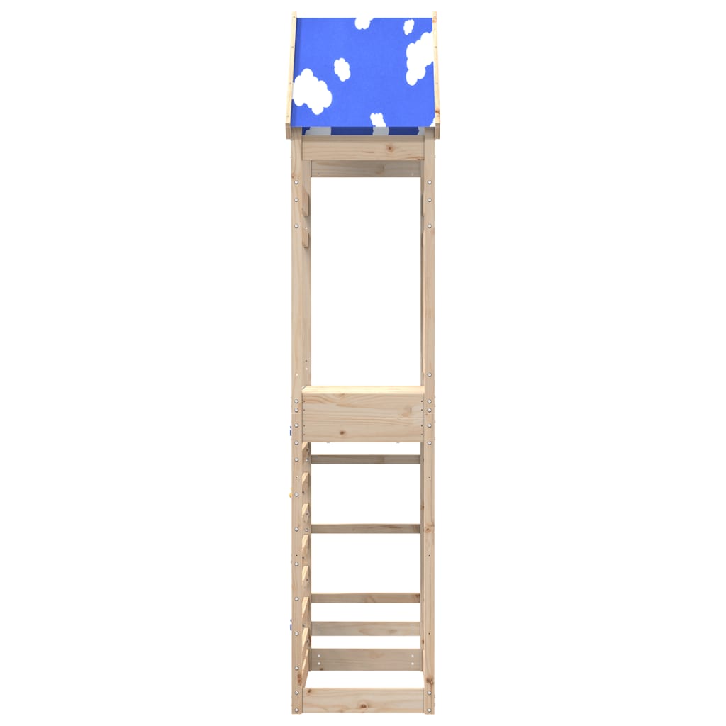 VidaXL Speeltoren met klimwand 85x52,5x265 cm massief groenhout
