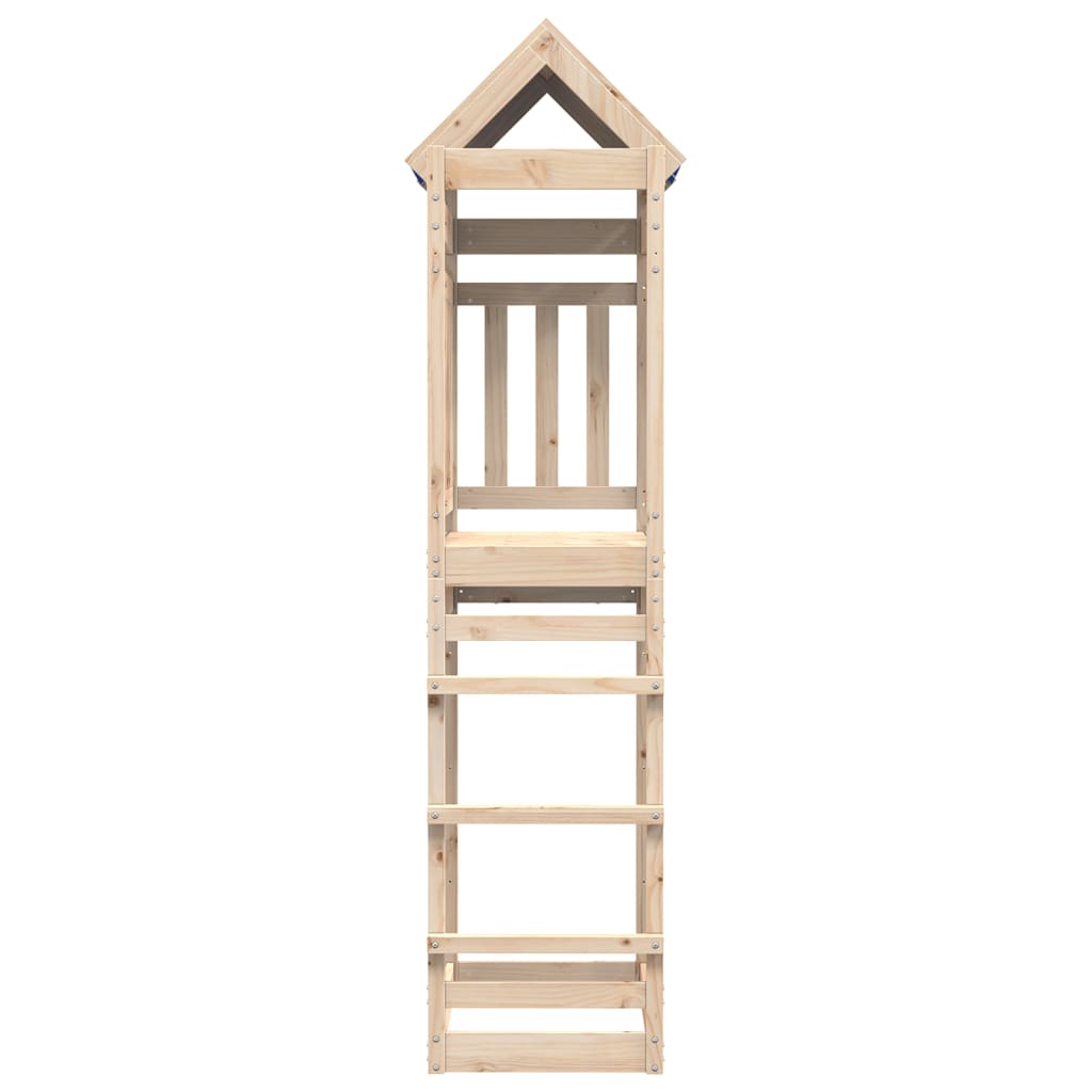 VidaXL Speeltoren 85x52,5x239 cm massief groenhout