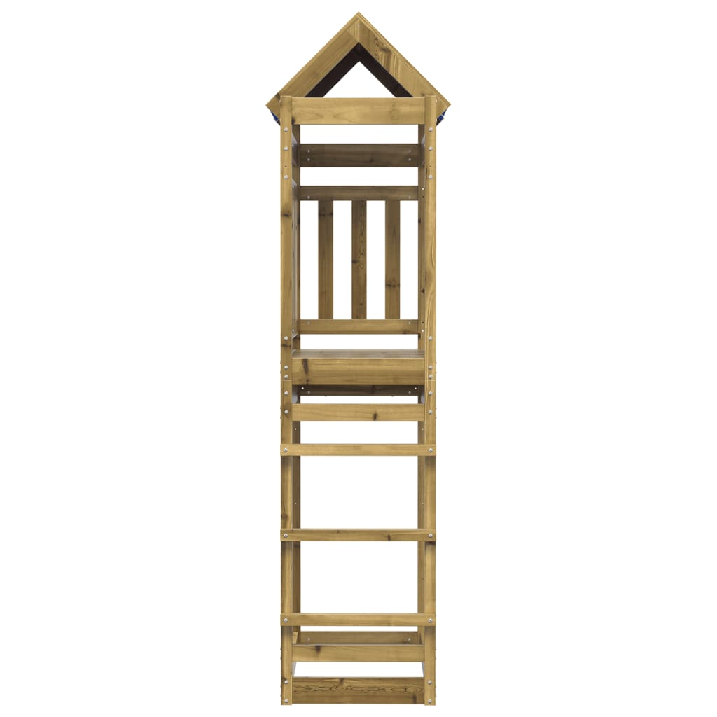VidaXL Speeltoren 85x52,5x239 cm geïmpregneerd groenenhout