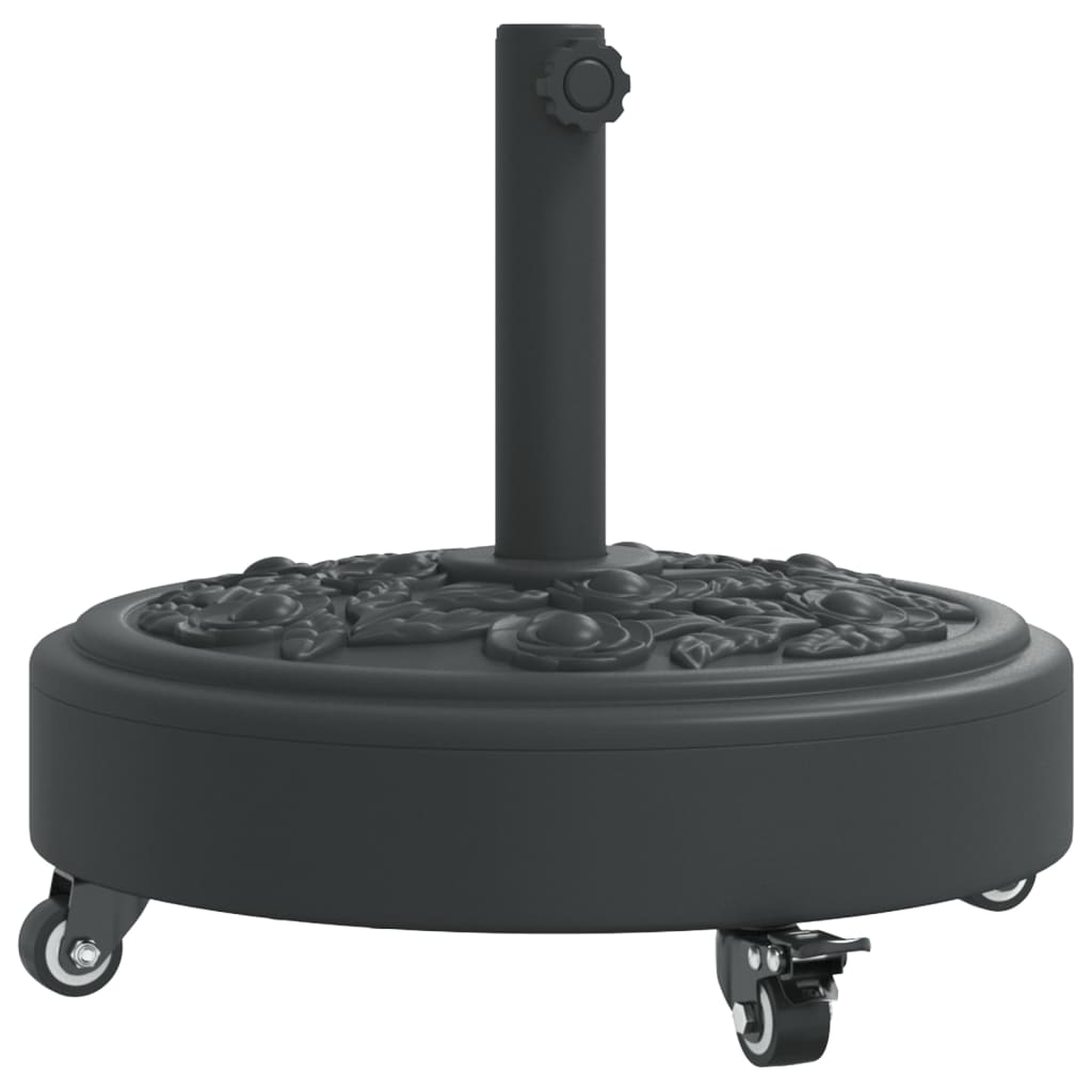 Vidaxl parasolvoet met wielen voor stok van ø38 48 mm 27 kg rond