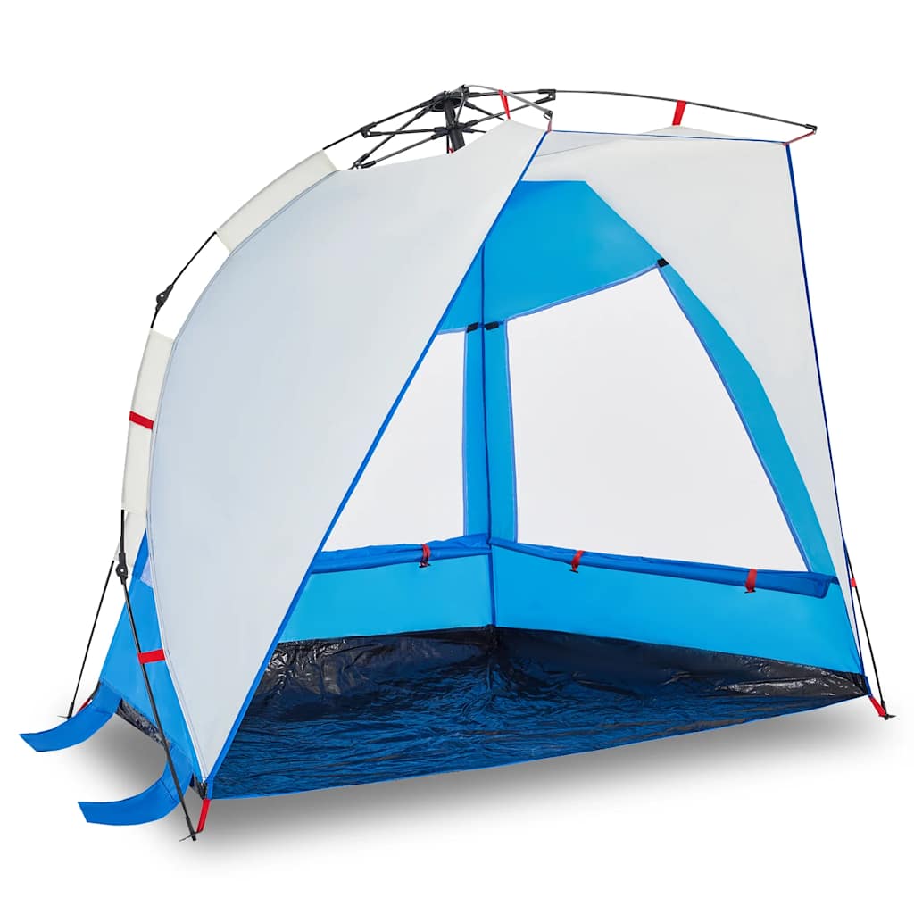 Vidaxl strandtent 2-persoons waterdichte snelontgrendeling azuurblauw