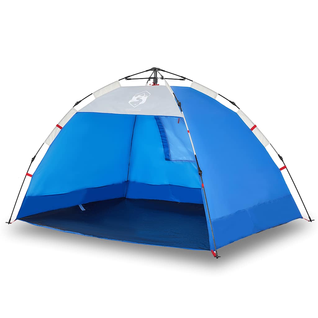 Vidaxl strandtent 2-persoons waterdichte snelontgrendeling azuurblauw