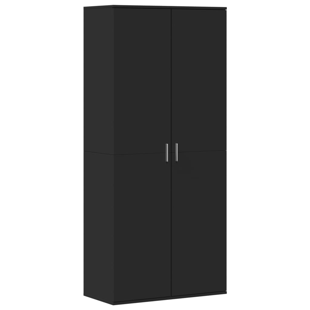 VidaXL Schoenenkast 80x39x178 cm spaanplaat zwart