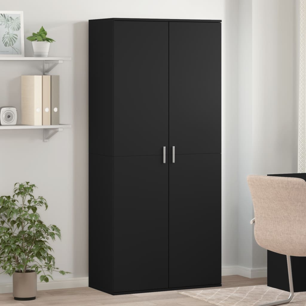 VidaXL Schoenenkast 80x39x178 cm spaanplaat zwart