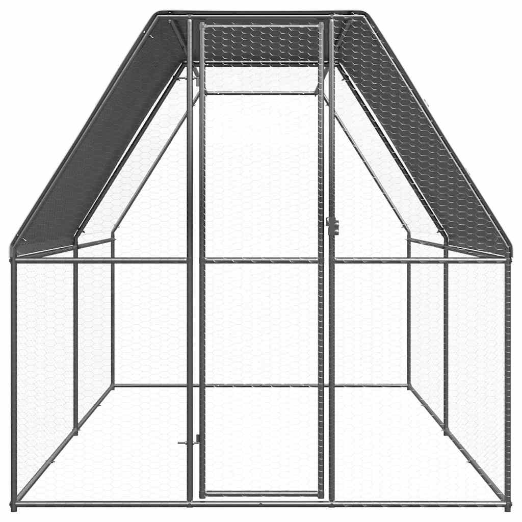 VidaXL Kippenhok 2x4x2m gegalvaniseerd staal