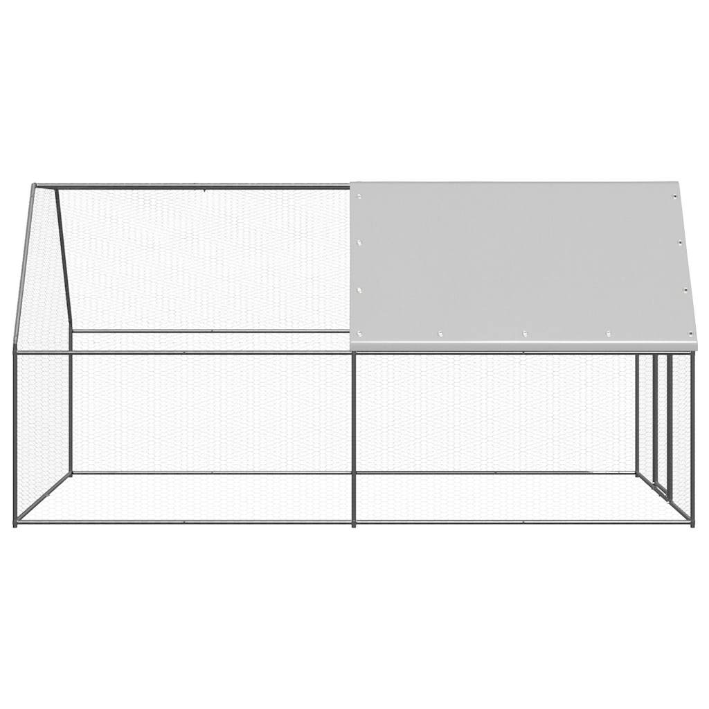 VidaXL Kippenhok 2x4x2m gegalvaniseerd staal