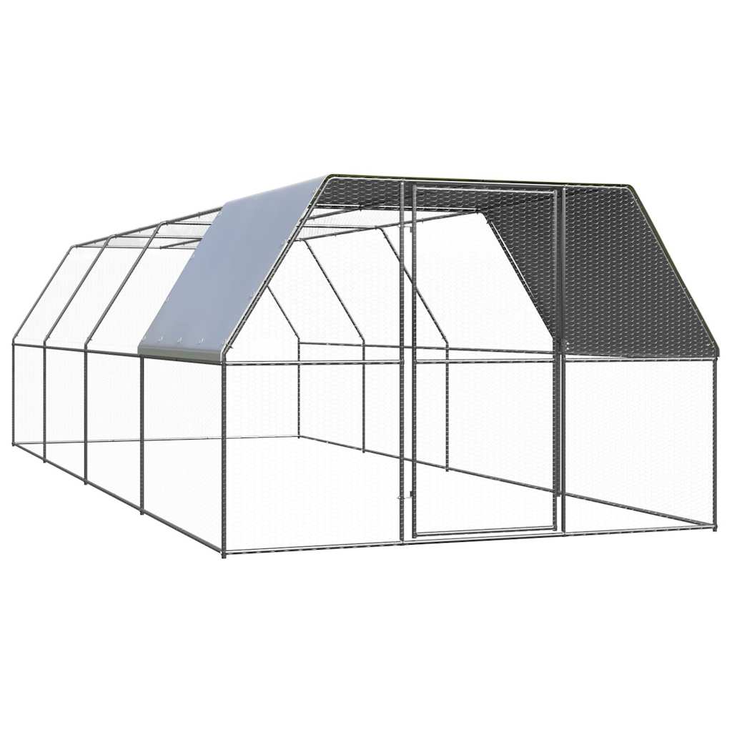 VidaXL Kippenhok 3x8x2m gegalvaniseerd staal