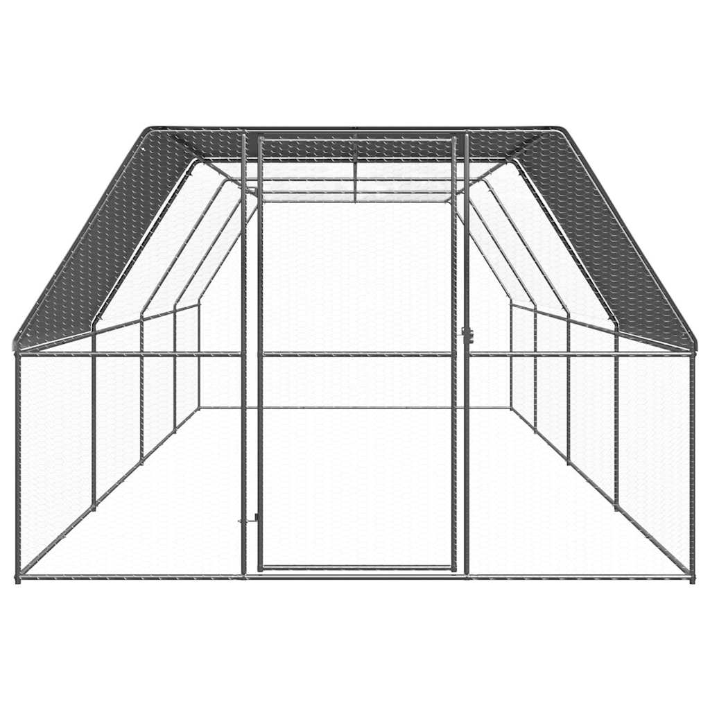 VidaXL Kippenhok 3x8x2m gegalvaniseerd staal