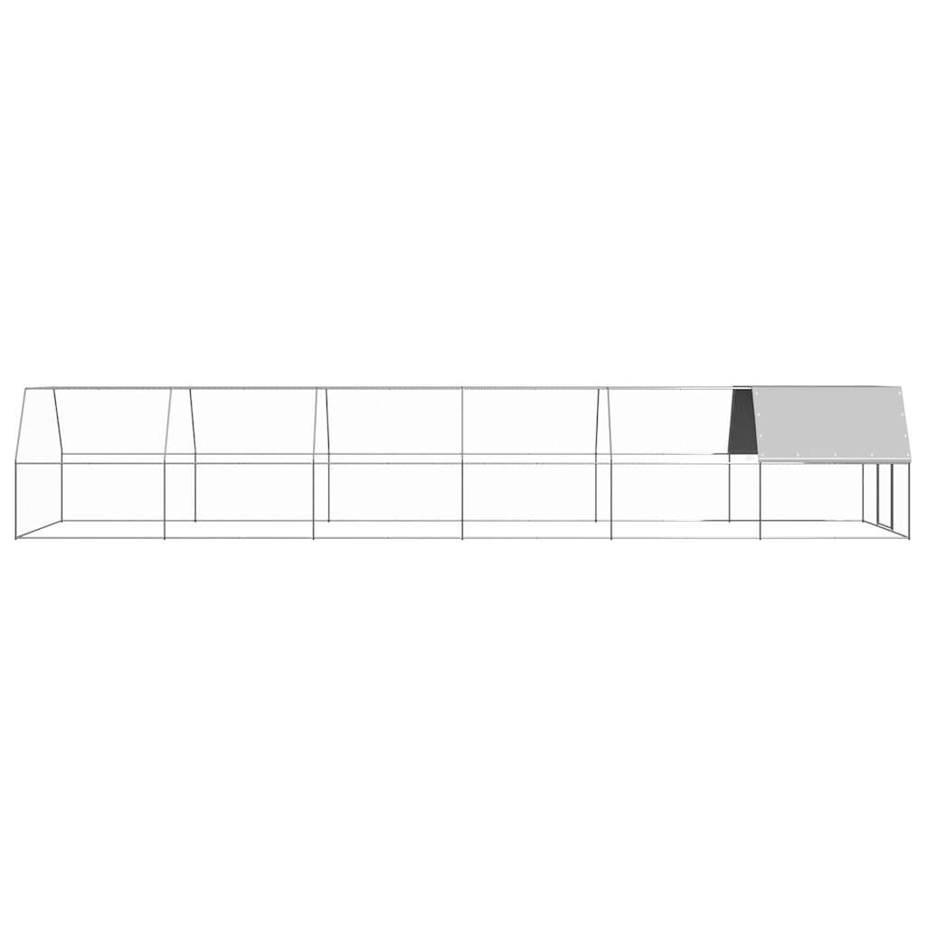 VidaXL Kippenhok 3x12x2m gegalvaniseerd staal