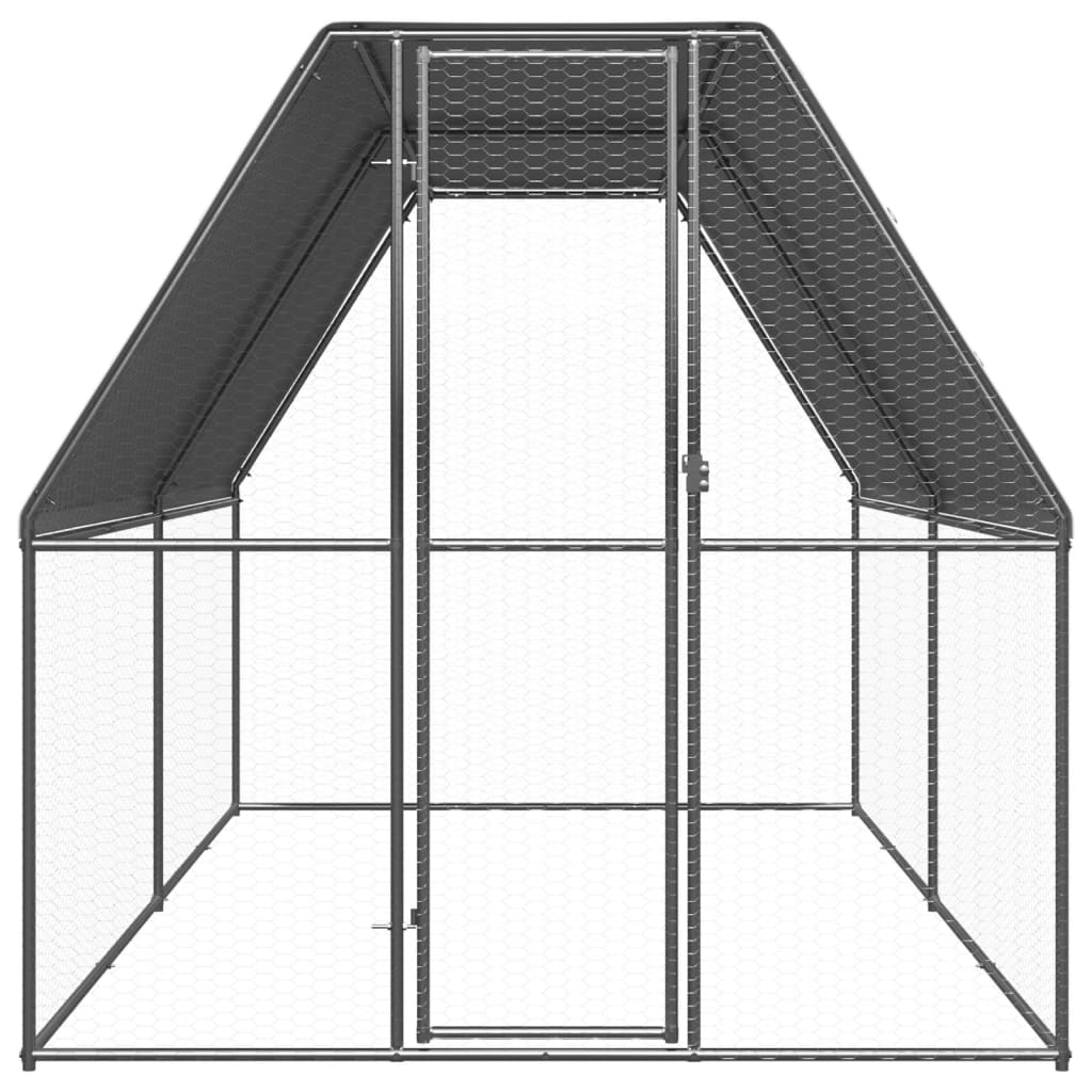 VidaXL Kippenhok 2x4x2m gegalvaniseerd staal