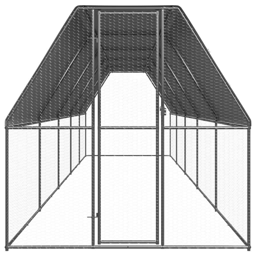 VidaXL Kippenhok 2x10x2m gegalvaniseerd staal