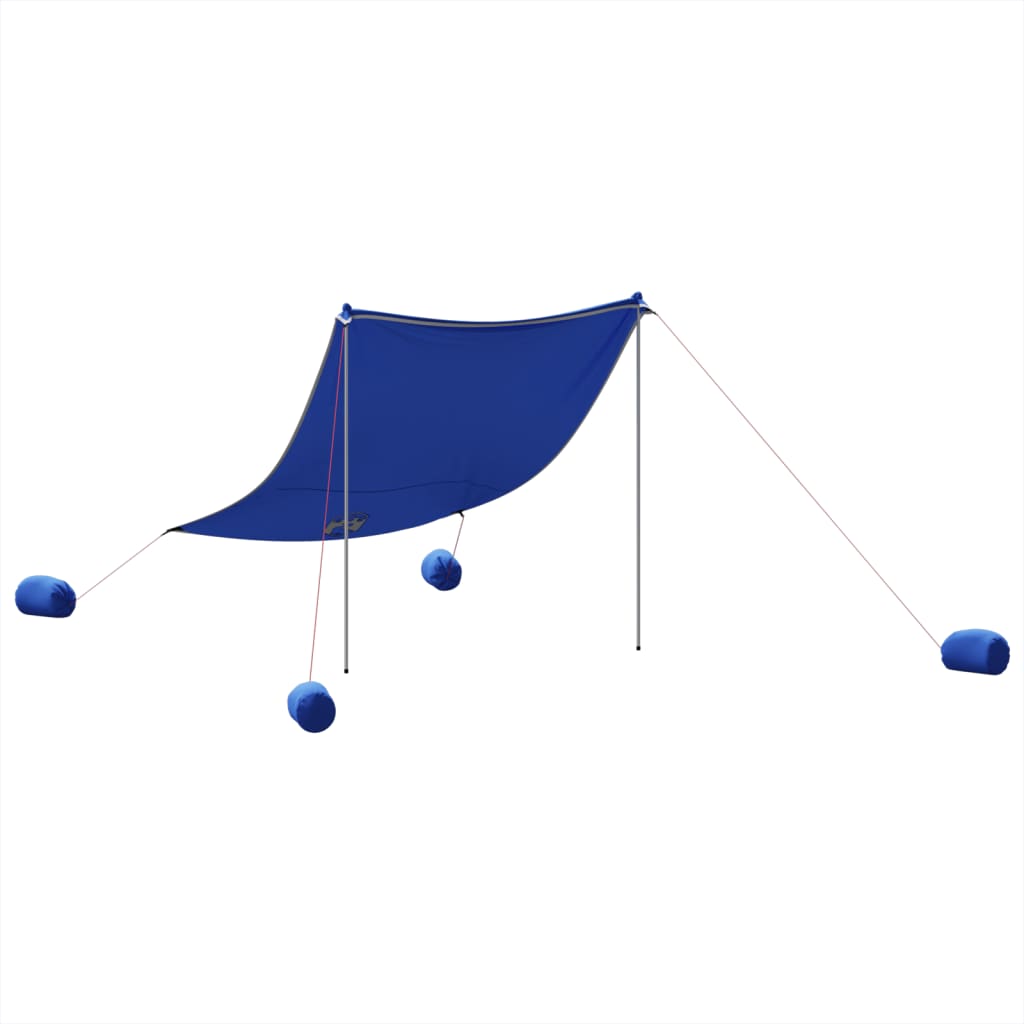 Vidaxl strandluifel blauw met zandankers 214x236 cm
