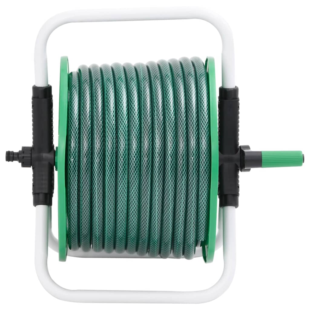 Vidaxl slanghaspel vrijstaand met 20 m slang pvc groen