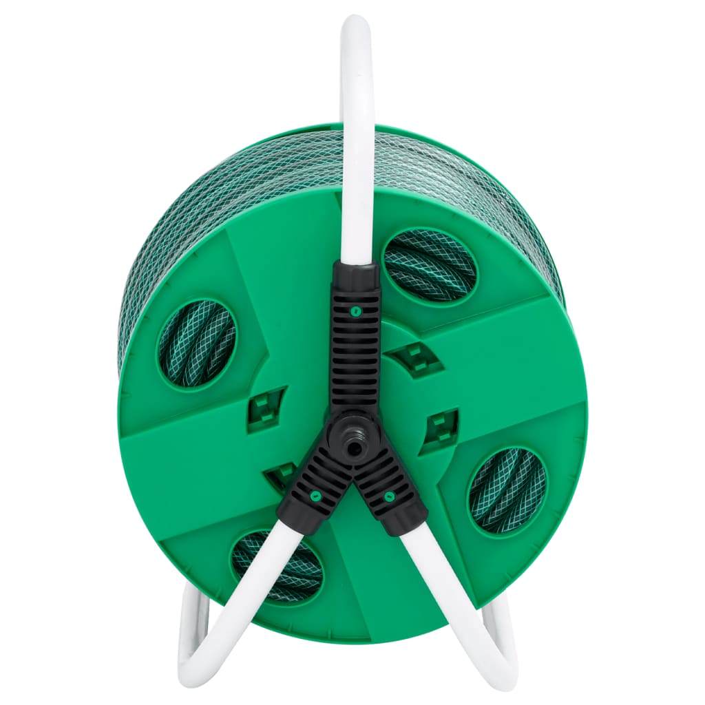 Vidaxl slanghaspel vrijstaand met 20 m slang pvc groen
