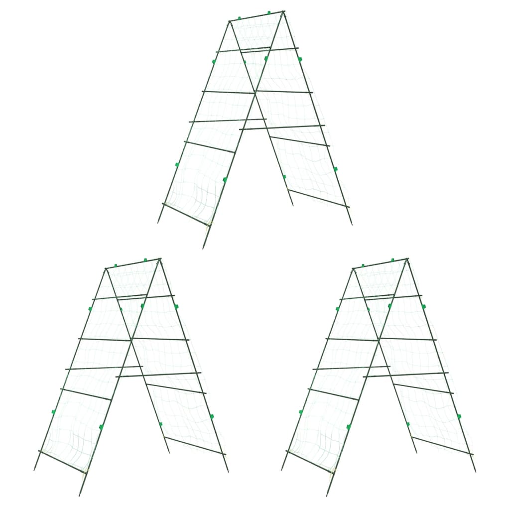 Vidaxl plantenklimrekken 3 st a-frame staal