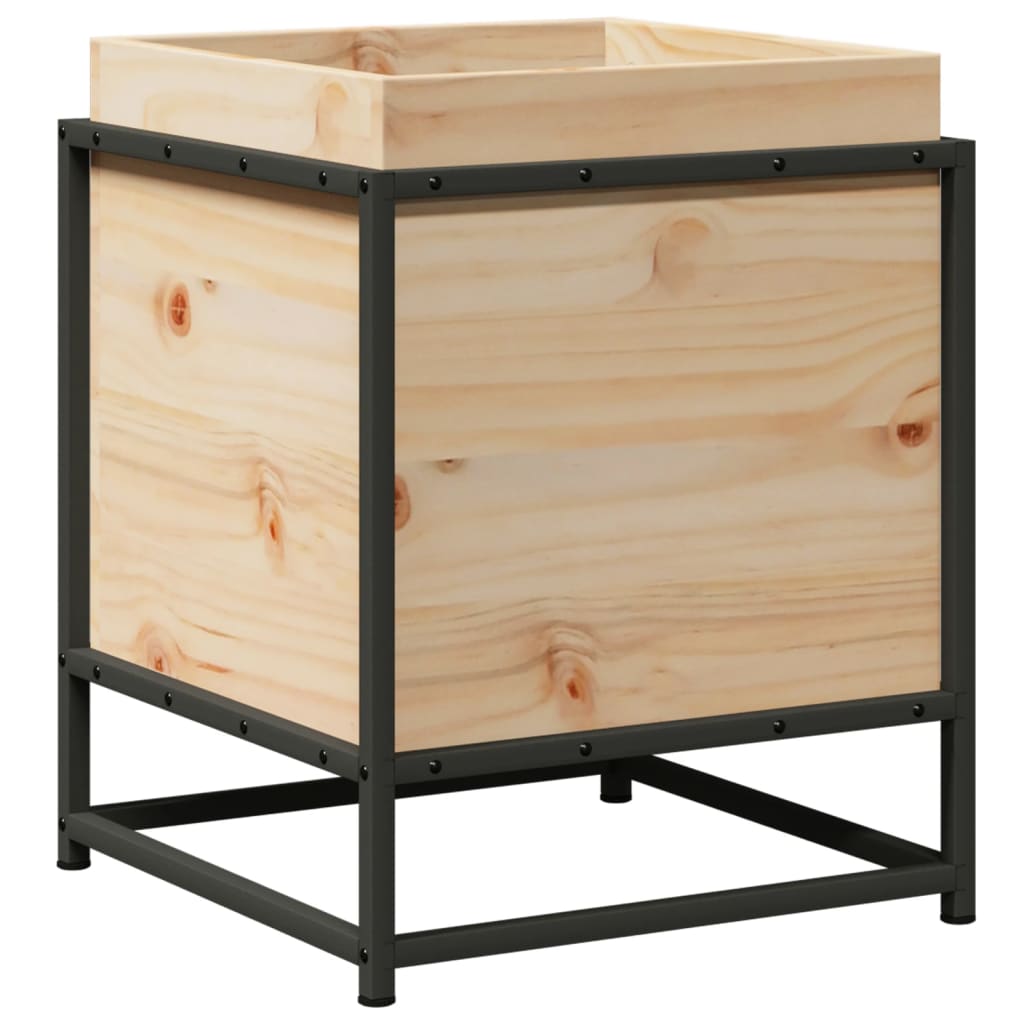 Vidaxl plantenbak 40x40x50 cm massief groenhout
