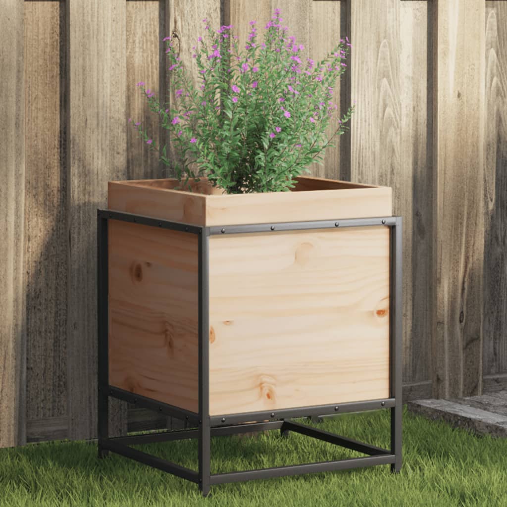 Vidaxl plantenbak 40x40x50 cm massief groenhout