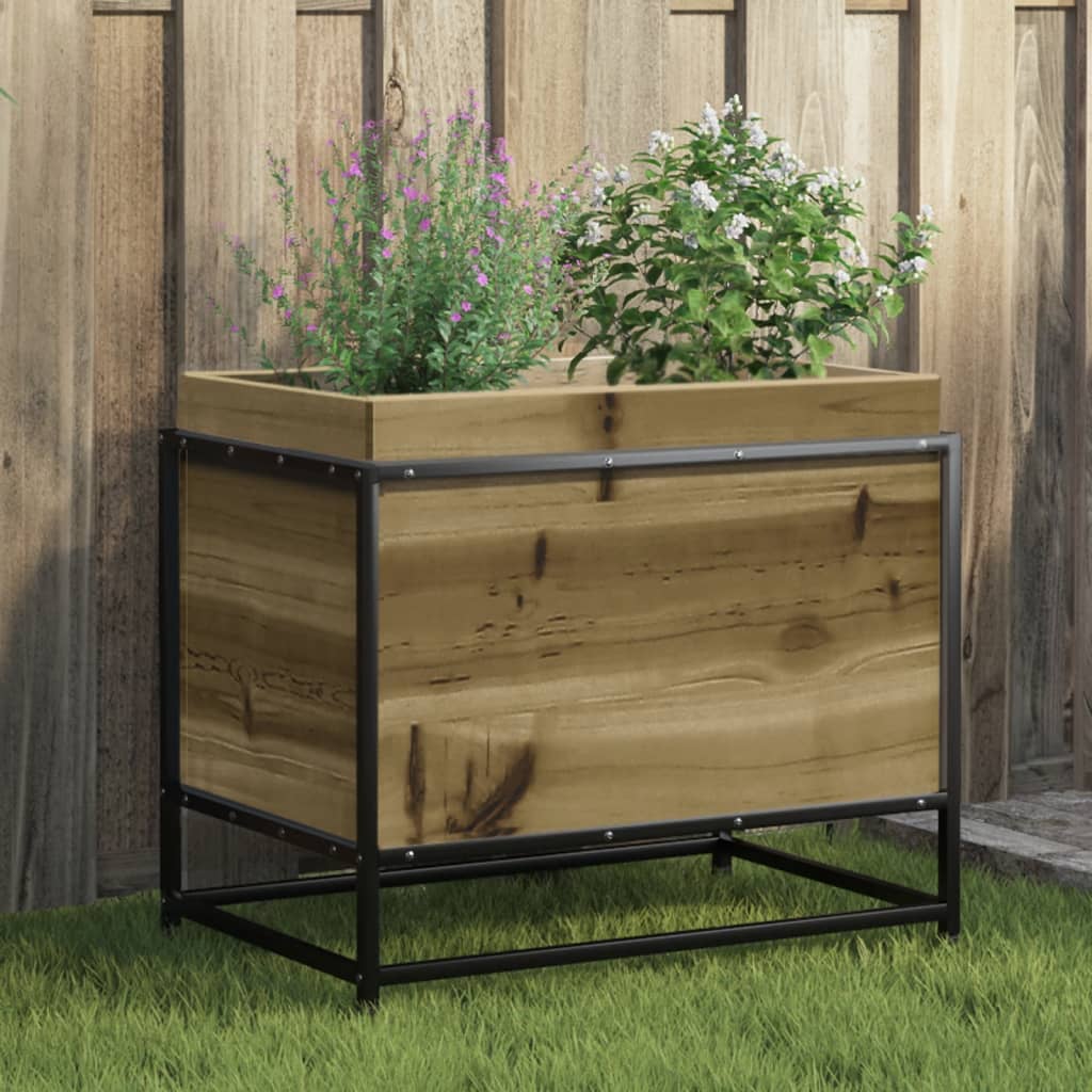 Vidaxl plantenbak 60x40x50 cm geïmpregneerd groenenhout