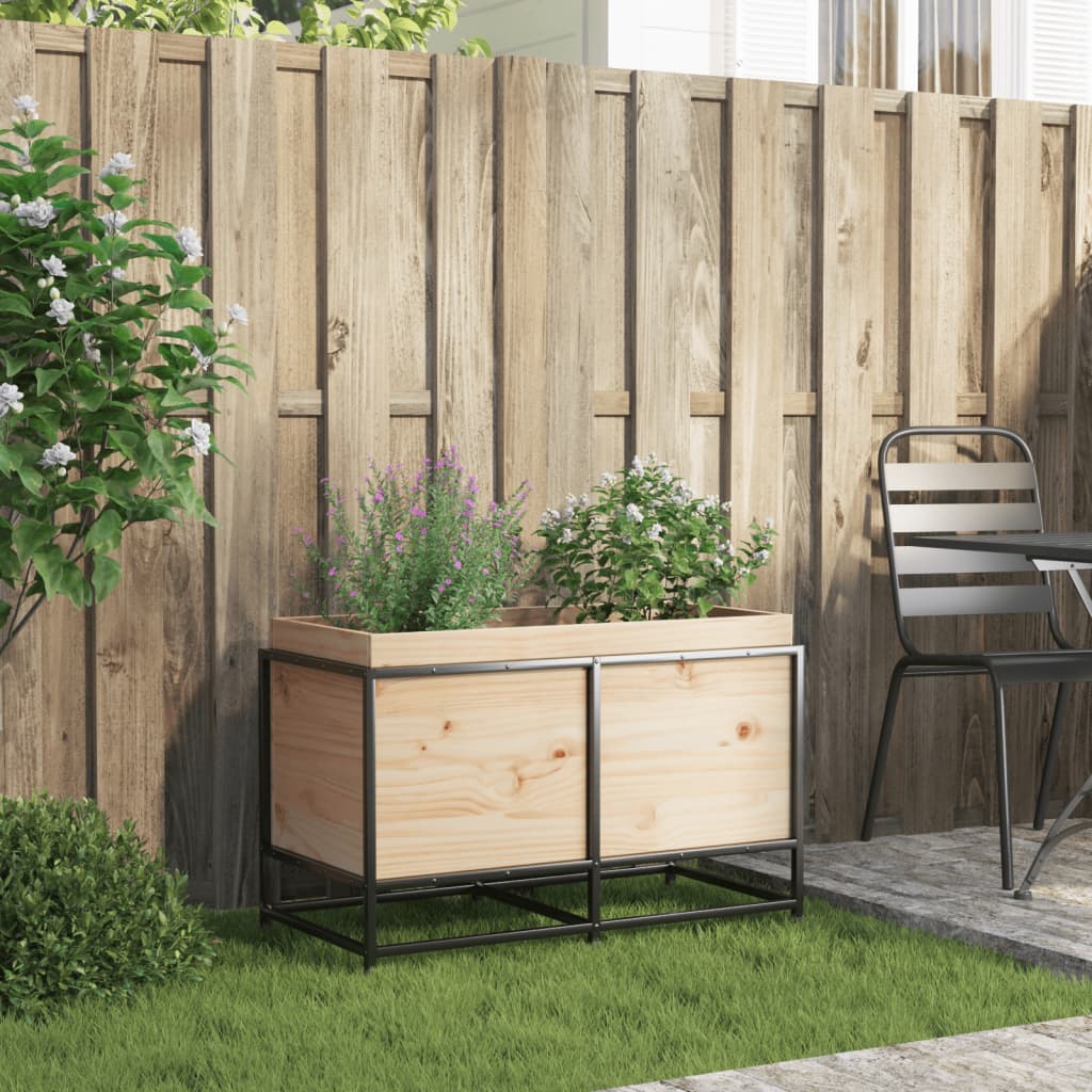 Vidaxl plantenbak 80x40x50 cm massief groenhout