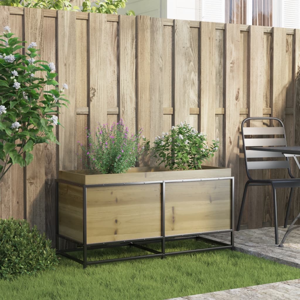 Vidaxl plantenbak 100x40x50 cm geïmpregneerd groenenhout
