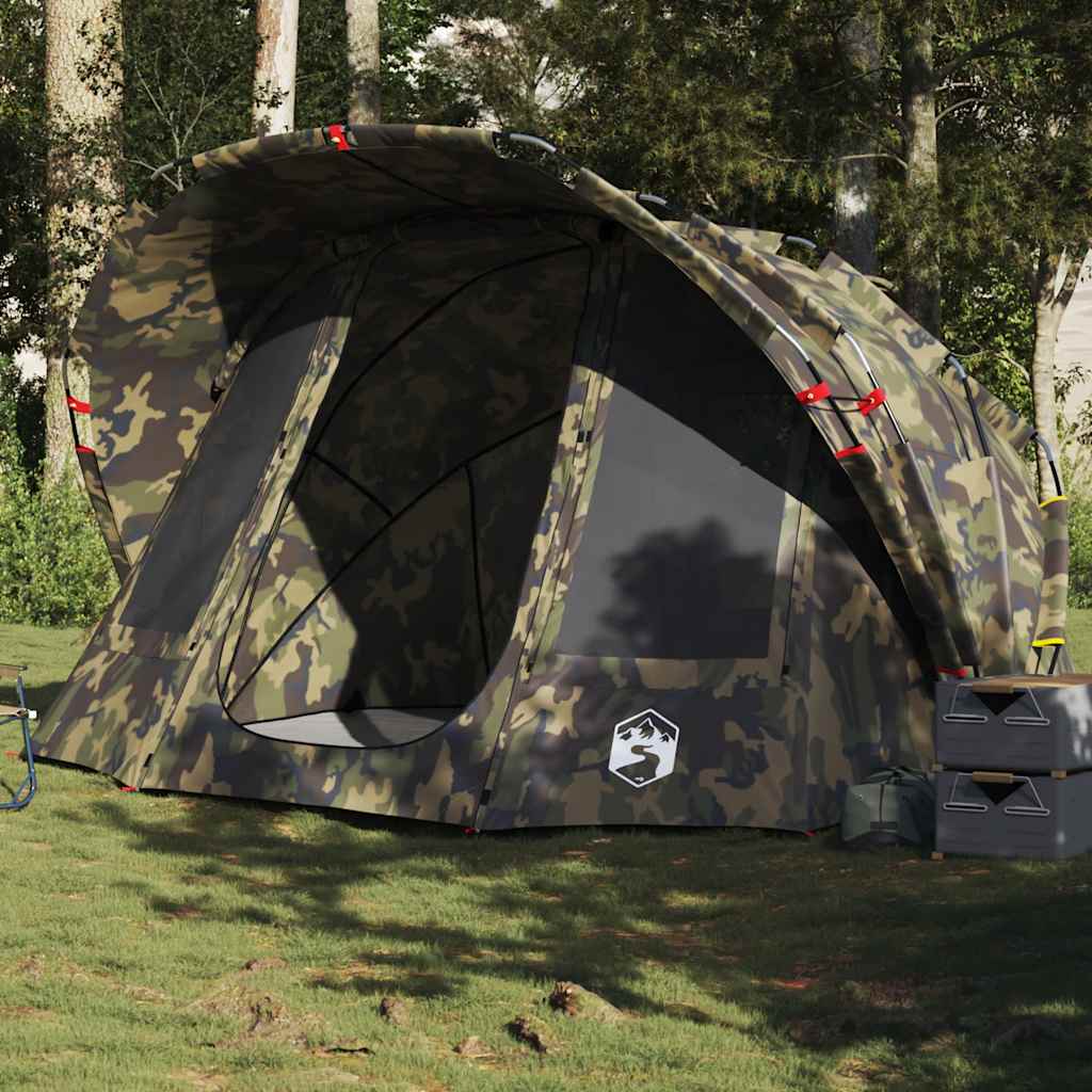 Vidaxl vistent 5-persoons waterdichte camouflage