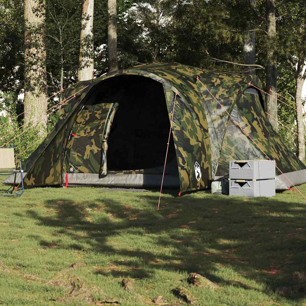 Vidaxl koepeltent 6-persoons waterdichte camouflage