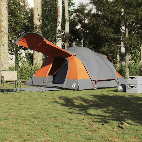 Vidaxl tunneltent 8-persoons waterdicht grijs en oranje