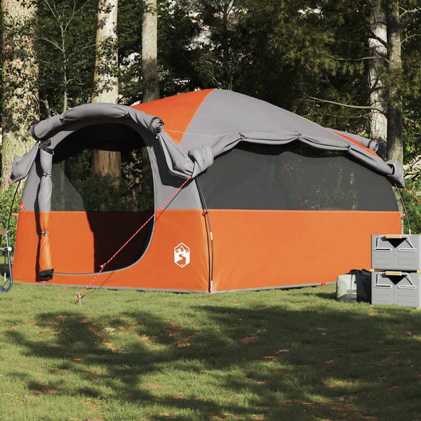 Vidaxl tunneltent 6-persoons waterbestendig grijs en oranje