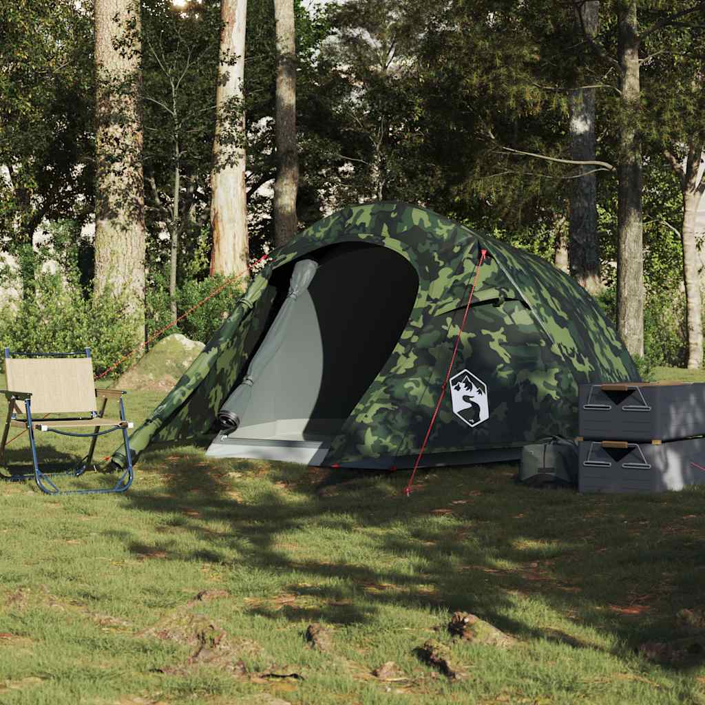 Vidaxl tunneltent 2-persoons waterdichte camouflage
