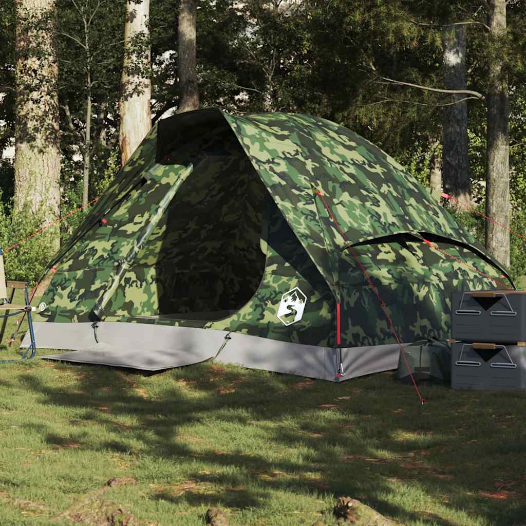 Vidaxl koepeltent 2-persoons waterdichte camouflage