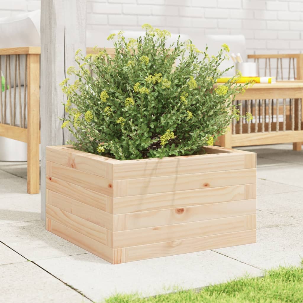 Vidaxl plantenbak 40x40x23 cm massief groenhout