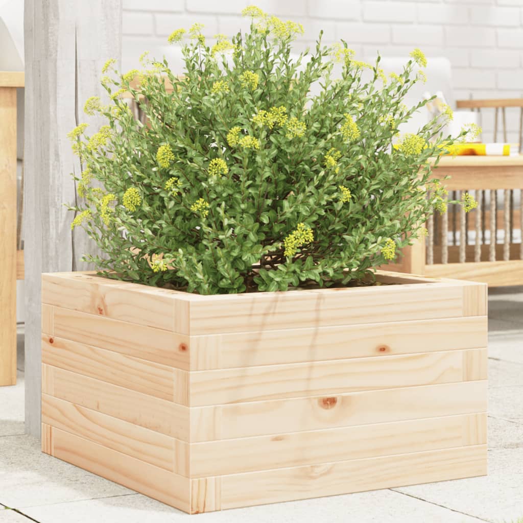 Vidaxl plantenbak 40x40x23 cm massief groenhout