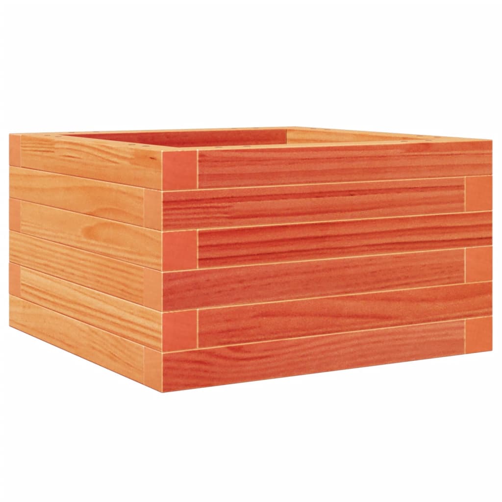 Vidaxl plantenbak 40x40x23 cm massief groenenhout wasbruin