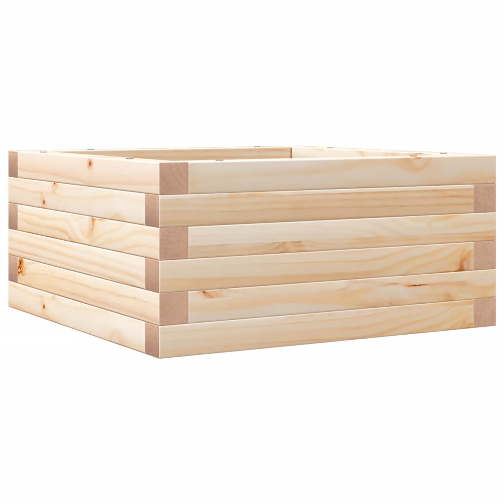 Vidaxl plantenbak 50x50x23 cm massief groenhout